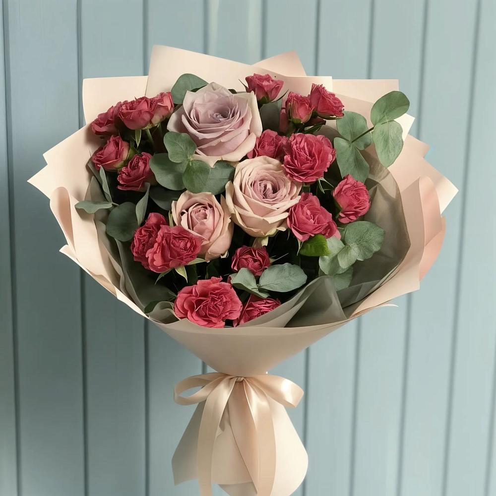 Букет цветов из: Гвоздики и Розы в Большое Полпино