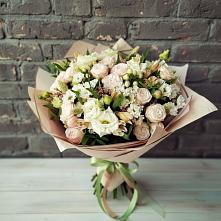 Букет цветов из:  Альстромерии, Розы и Хризантемы в Большое Полпино