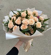 Букет Кремовые розы Латте в Большое Полпино