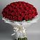 Букет 101 Красная роза Блэк Мэджик в Большое Полпино