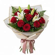 Букет цветов из:  Лилии и Розы в Большое Полпино