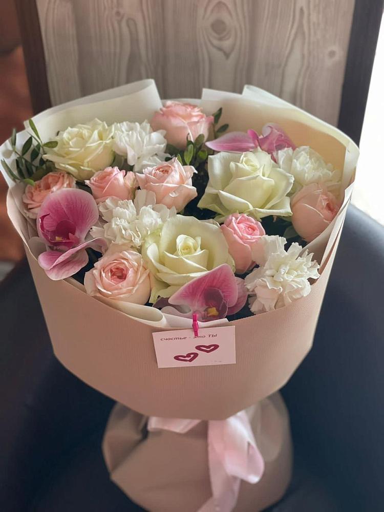 Букет цветов из: Орхидеи, Розы и Гвоздики в Большое Полпино