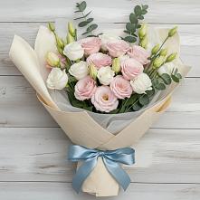 Букет цветов из:  Лизиантусы в Большое Полпино