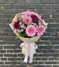 Букет цветов из:  Герберы и Хризантемы в Большое Полпино