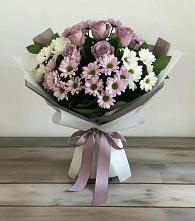 Букет цветов из:  Хризантемы и Розы в Большое Полпино