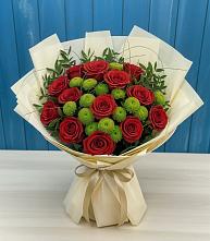 Букет цветов из:  Розы и Хризантемы в Большое Полпино