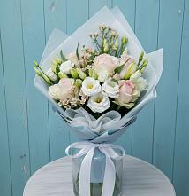 Букет цветов из:  Розы и Лизиантусы в Большое Полпино