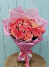 Букет 15 Розовых роз Равель в Большое Полпино