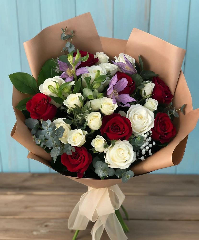 Букет цветов из: Розы и Альстромерии в Большое Полпино