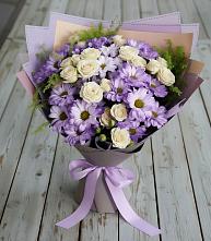 Букет цветов из:  Хризантемы и Розы в Большое Полпино