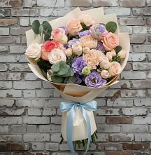 Букет цветов из:  Розы, Лизиантусы и Гвоздики #REPLACE_PRED# Большое Полпино